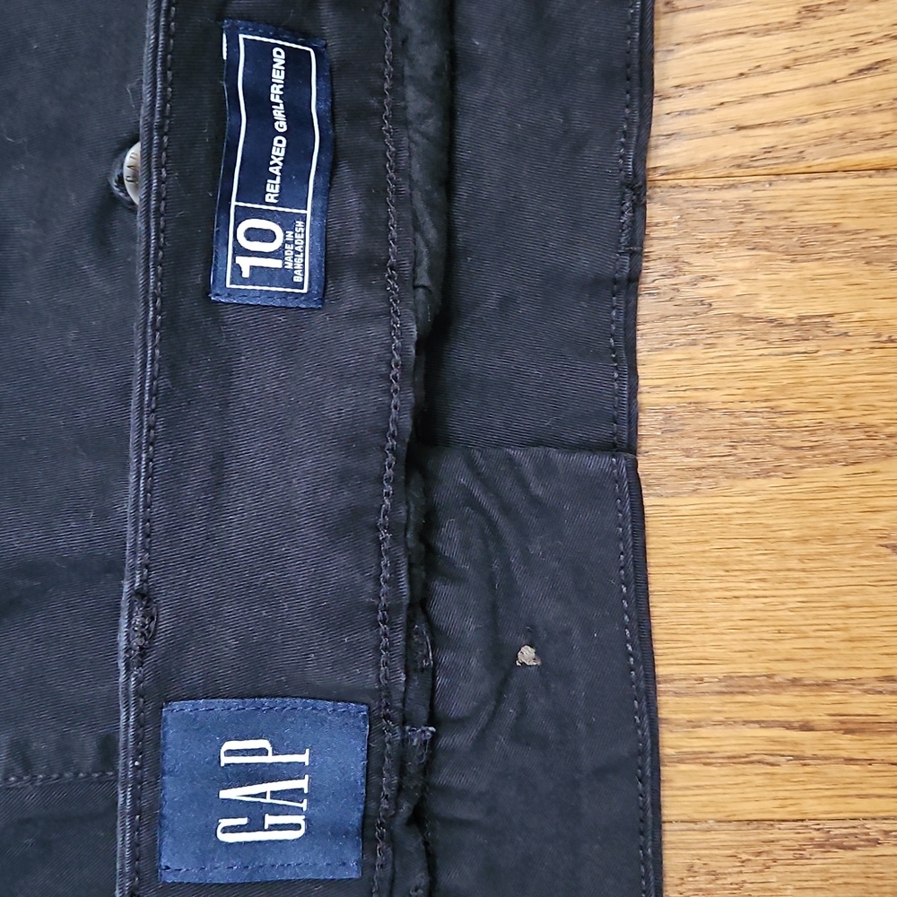 Gap Black Relaxed Girlfriend Shorts Sz 10 - Picture 4 of 4